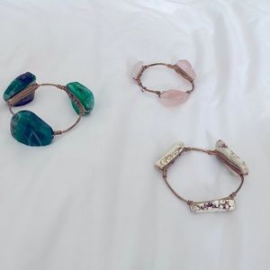 Woman’s stone bracelets
